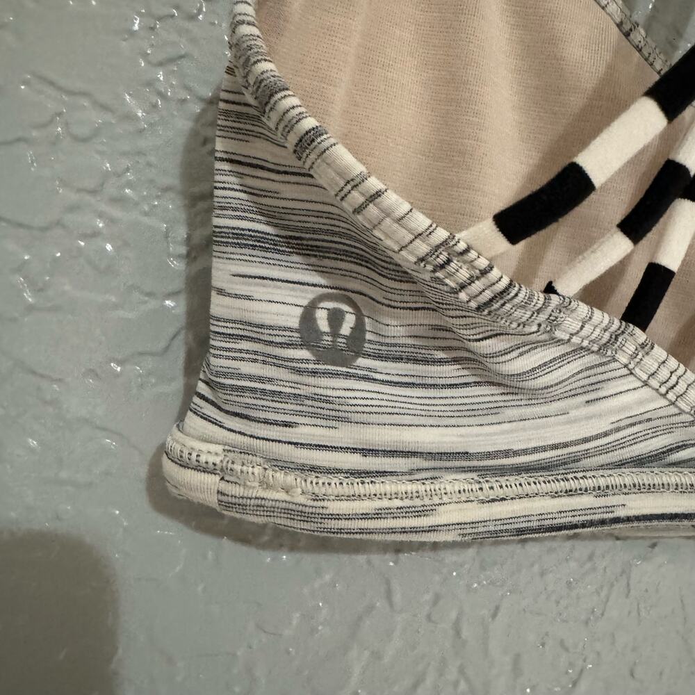 Lululemon Lighten Up Bra Space Dye Camo White Silver Spoon Size 4 - Picture 7 of 8